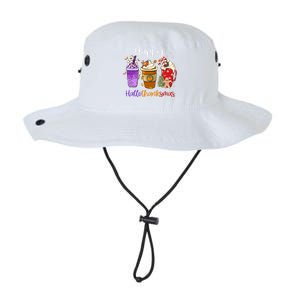 Happy Chirtmas Hallothanksmas Coffee Latte Halloween Thanksgiving Gift Legacy Cool Fit Booney Bucket Hat