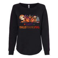 Highland Cow Halloween Christmas Thanksgiving Hallothanksmas Womens California Wash Sweatshirt