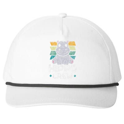 Hippo Crew Hippos Cute Saying Hippopotamus Hippo Snapback Five-Panel Rope Hat