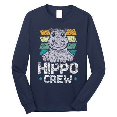 Hippo Crew Hippos Cute Saying Hippopotamus Hippo Long Sleeve Shirt