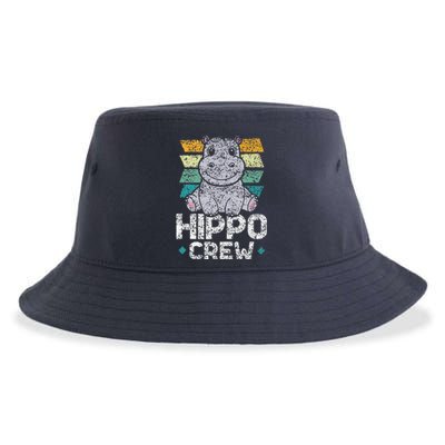 Hippo Crew Hippos Cute Saying Hippopotamus Hippo Sustainable Bucket Hat