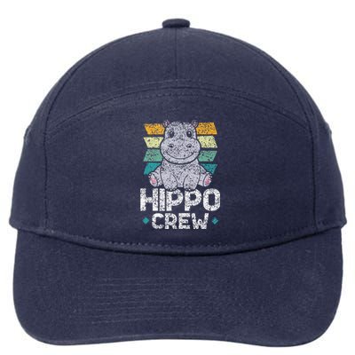 Hippo Crew Hippos Cute Saying Hippopotamus Hippo 7-Panel Snapback Hat