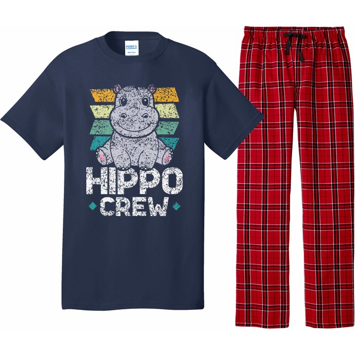 Hippo Crew Hippos Cute Saying Hippopotamus Hippo Pajama Set