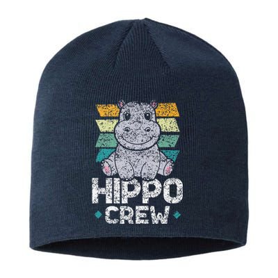 Hippo Crew Hippos Cute Saying Hippopotamus Hippo Sustainable Beanie