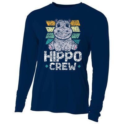 Hippo Crew Hippos Cute Saying Hippopotamus Hippo Cooling Performance Long Sleeve Crew