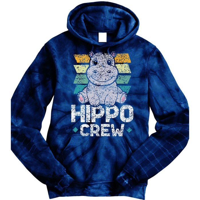 Hippo Crew Hippos Cute Saying Hippopotamus Hippo Tie Dye Hoodie