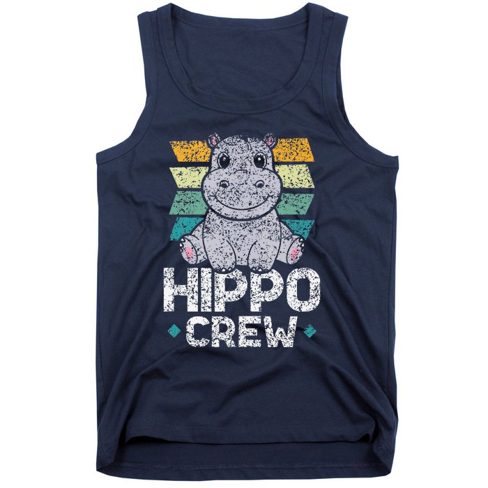 Hippo Crew Hippos Cute Saying Hippopotamus Hippo Tank Top