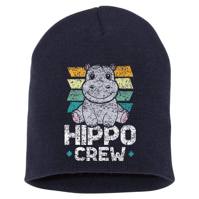 Hippo Crew Hippos Cute Saying Hippopotamus Hippo Short Acrylic Beanie