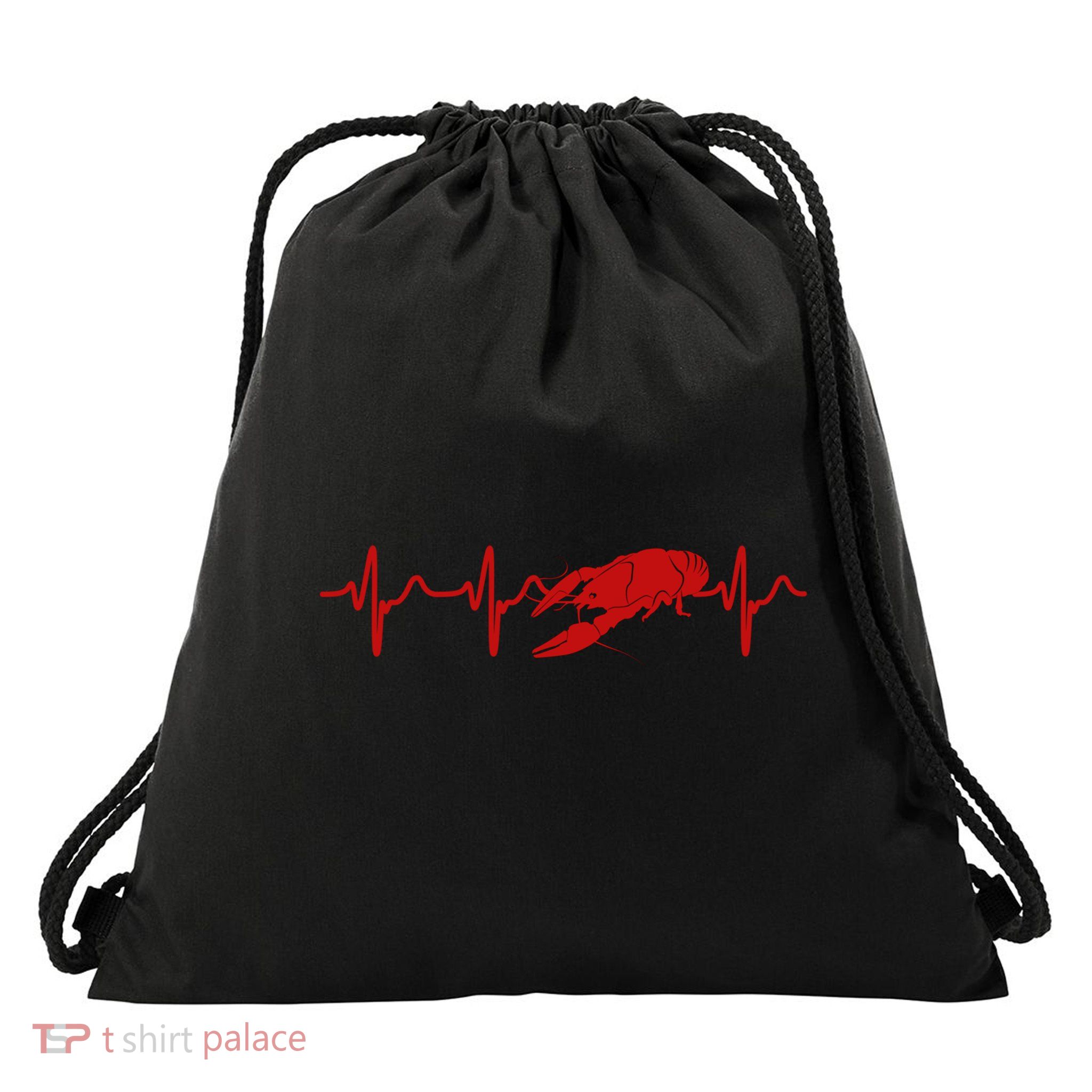 Heartbeat Crawfish Heart Frequency Boil Crew Lobster Season Meaningful Gift Drawstring Bag
