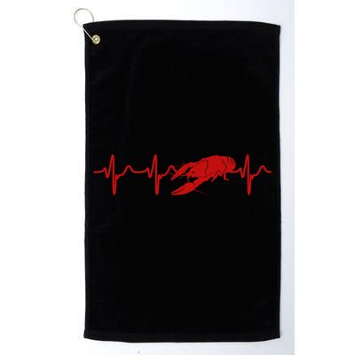 Heartbeat Crawfish Heart Frequency Boil Crew Lobster Season Meaningful Gift Golf Towel