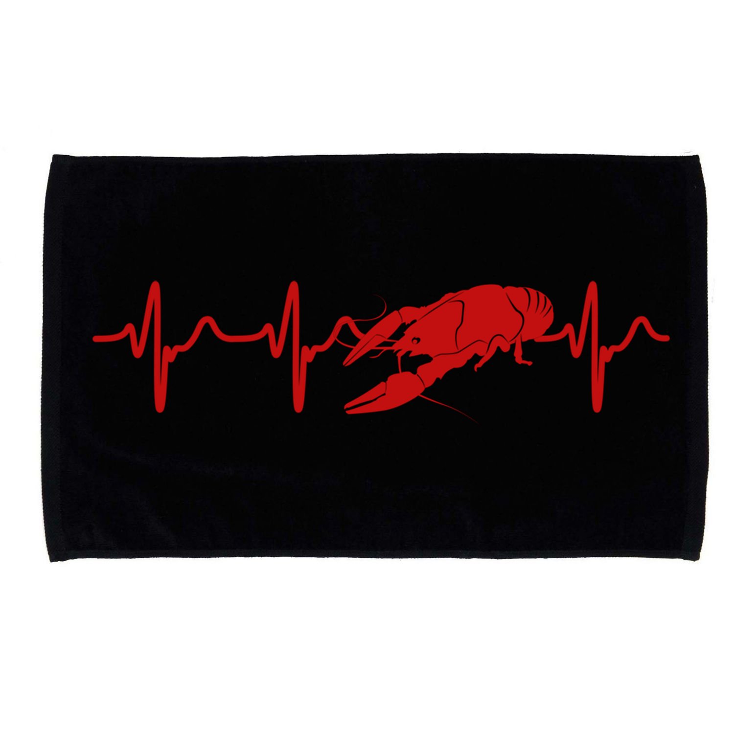 Heartbeat Crawfish Heart Frequency Boil Crew Lobster Season Meaningful Gift Microfiber Hand Towel