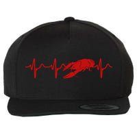 Heartbeat Crawfish Heart Frequency Boil Crew Lobster Season Meaningful Gift Wool Snapback Cap