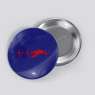 Heartbeat Crawfish Heart Frequency Boil Crew Lobster Season Meaningful Gift Button