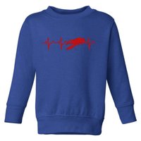 Heartbeat Crawfish Heart Frequency Boil Crew Lobster Season Meaningful Gift Toddler Sweatshirt