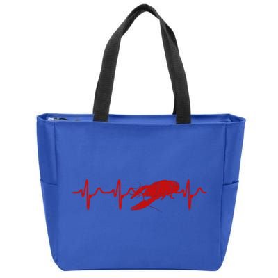 Heartbeat Crawfish Heart Frequency Boil Crew Lobster Season Meaningful Gift Zip Tote Bag