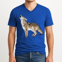 Howling Coyote V-Neck T-Shirt
