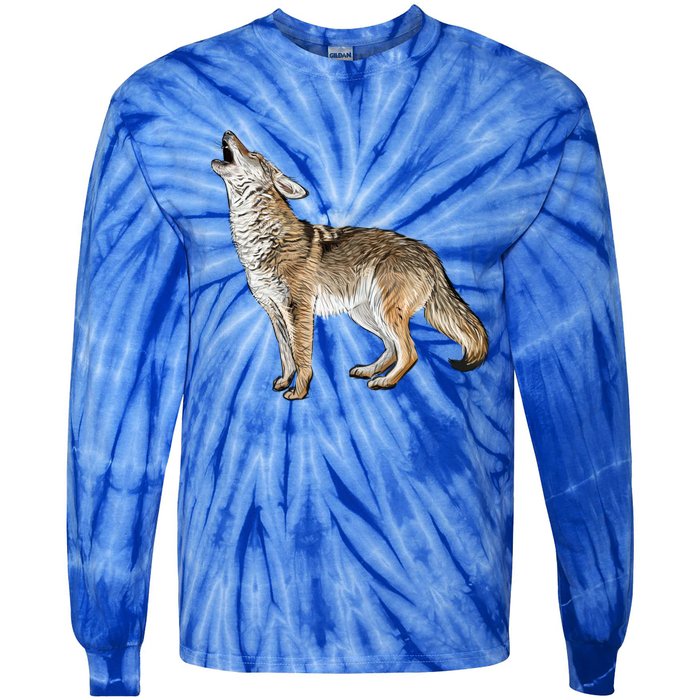 Howling Coyote Tie-Dye Long Sleeve Shirt