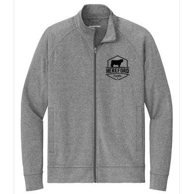 Hereford Cattle Hereford Cow For Cattle Farmer Stretch Full-Zip Cadet Jacket