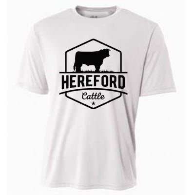 Hereford Cattle Hereford Cow For Cattle Farmer Cooling Performance Crew T-Shirt