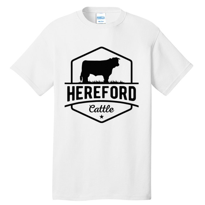 Hereford Cattle Hereford Cow For Cattle Farmer Tall T-Shirt