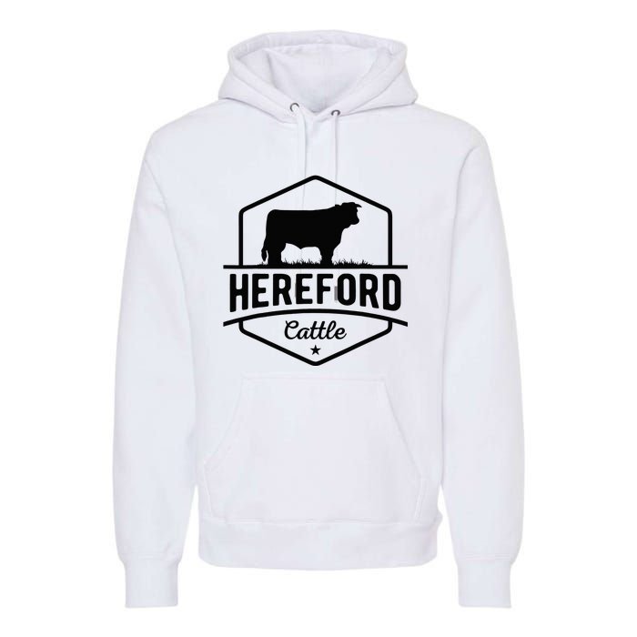 Hereford Cattle Hereford Cow For Cattle Farmer Premium Hoodie