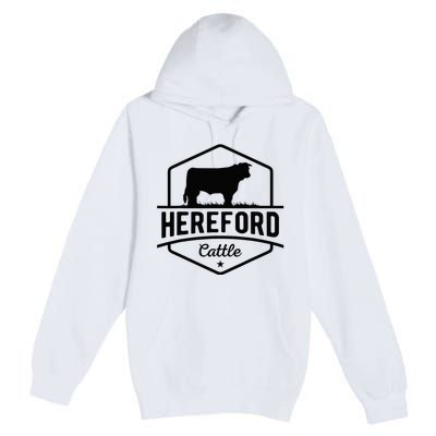 Hereford Cattle Hereford Cow For Cattle Farmer Premium Pullover Hoodie