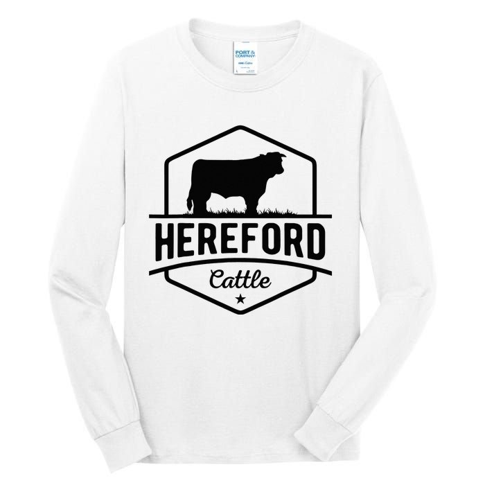 Hereford Cattle Hereford Cow For Cattle Farmer Tall Long Sleeve T-Shirt