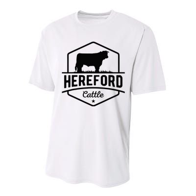 Hereford Cattle Hereford Cow For Cattle Farmer Performance Sprint T-Shirt