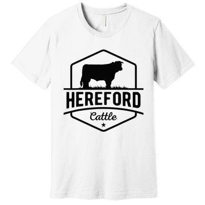 Hereford Cattle Hereford Cow For Cattle Farmer Premium T-Shirt