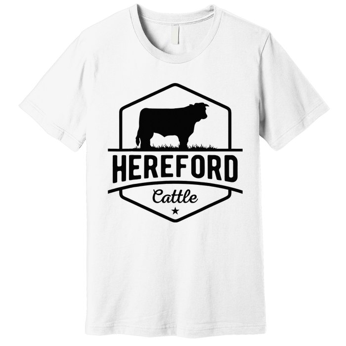 Hereford Cattle Hereford Cow For Cattle Farmer Premium T-Shirt