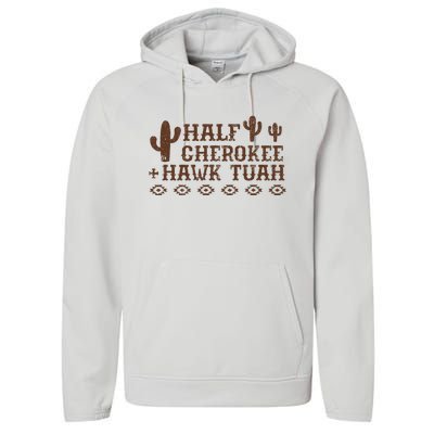 Half Cherokee Hawk Tush Native American Pride Indians Performance Fleece Hoodie