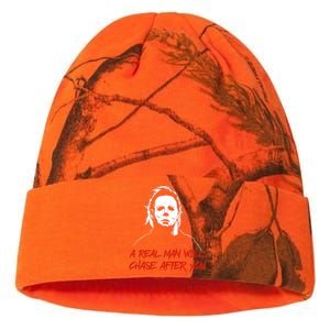 Halloween Creepy Horror Scary Man With Knife A Real Man Will Chase After You Kati Licensed 12" Camo Beanie