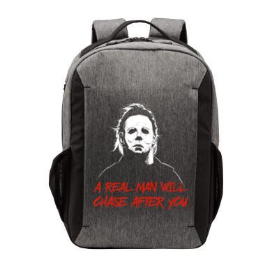 Halloween Creepy Horror Scary Man With Knife A Real Man Will Chase After You Vector Backpack