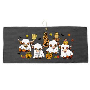 Highland Cow Halloween Large Microfiber Waffle Golf Towel