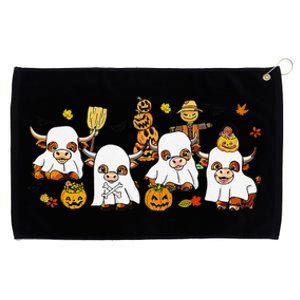 Highland Cow Halloween Grommeted Golf Towel