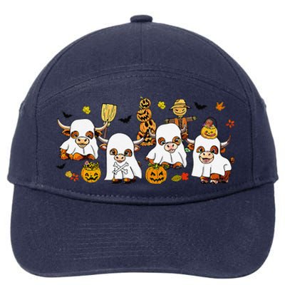 Highland Cow Halloween 7-Panel Snapback Hat