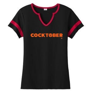 Happy Cocktober Halloween Costume Funny Halloween Ladies Halftime Notch Neck Tee