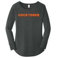 Happy Cocktober Halloween Costume Funny Halloween Women's Perfect Tri Tunic Long Sleeve Shirt