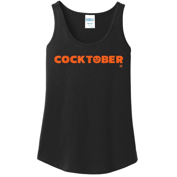 Happy Cocktober Halloween Costume Funny Halloween Ladies Essential Tank