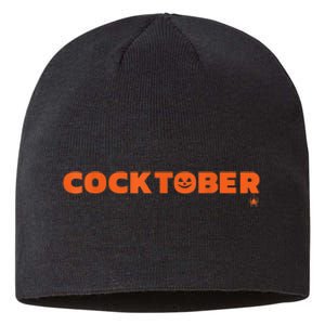 Happy Cocktober Halloween Costume Funny Halloween Sustainable Beanie