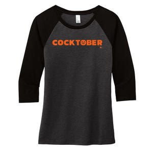 Happy Cocktober Halloween Costume Funny Halloween Women's Tri-Blend 3/4-Sleeve Raglan Shirt