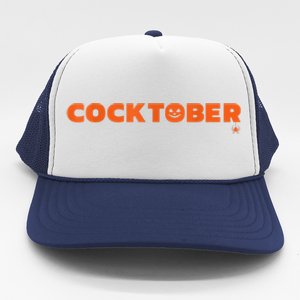 Happy Cocktober Halloween Costume Funny Halloween Trucker Hat