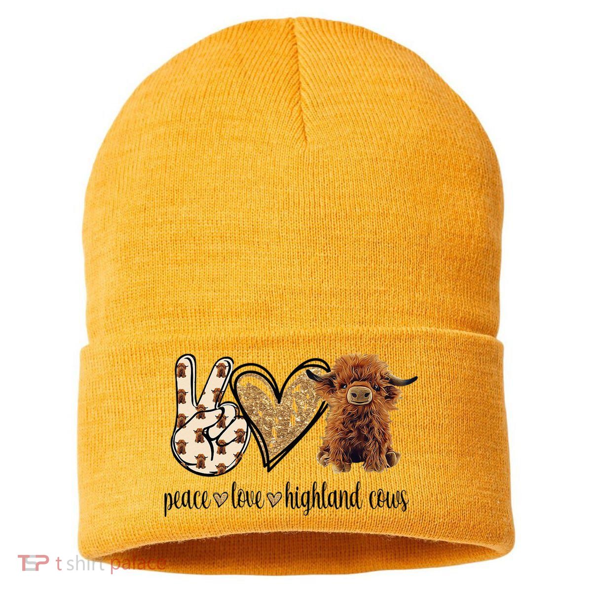 Highland Cow Sustainable Knit Beanie