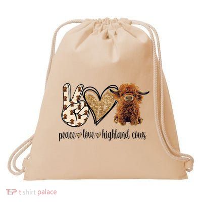 Highland Cow Drawstring Bag