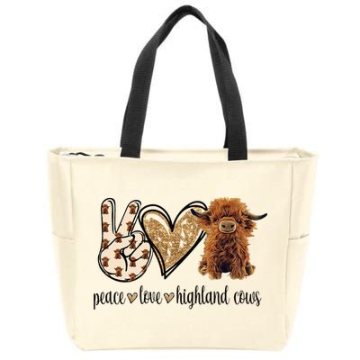 Highland Cow Zip Tote Bag