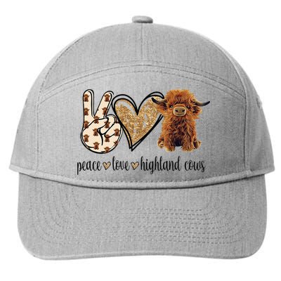 Highland Cow 7-Panel Snapback Hat