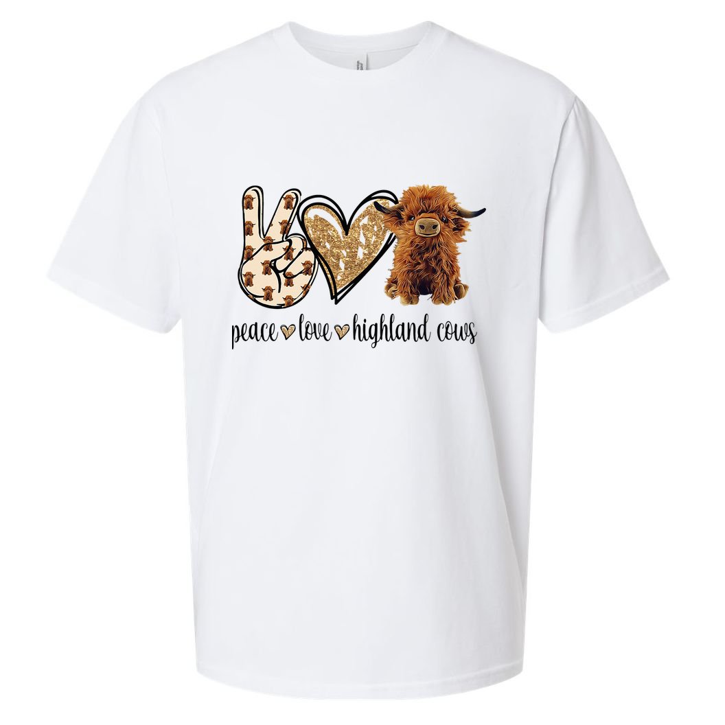 Highland Cow Sueded Cloud Jersey T-Shirt