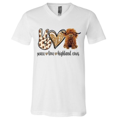 Highland Cow V-Neck T-Shirt