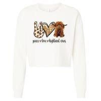 Highland Cow Cropped Pullover Crew