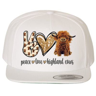 Highland Cow Wool Snapback Cap